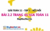 Bài 2.2 SGK Toán 11 tập 1 Kết nối tri thức